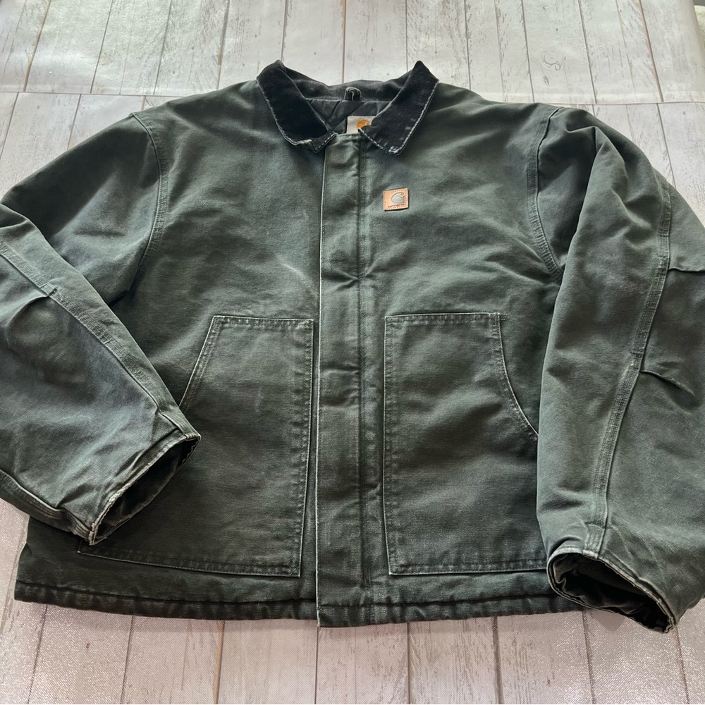 Carhartt J22 Duck Arctic Traditional Jacket 2XL Moss Green 2005 Made USA